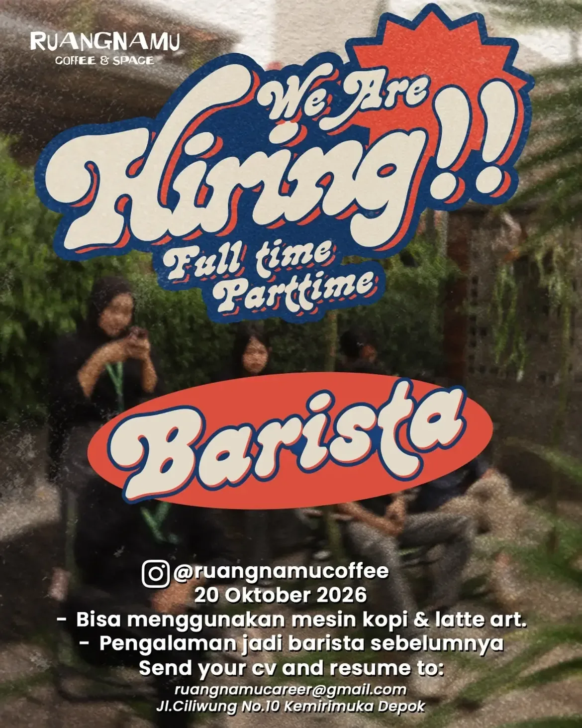 Lowongan Kerja Barista di Kota Depok, Jawa Barat
