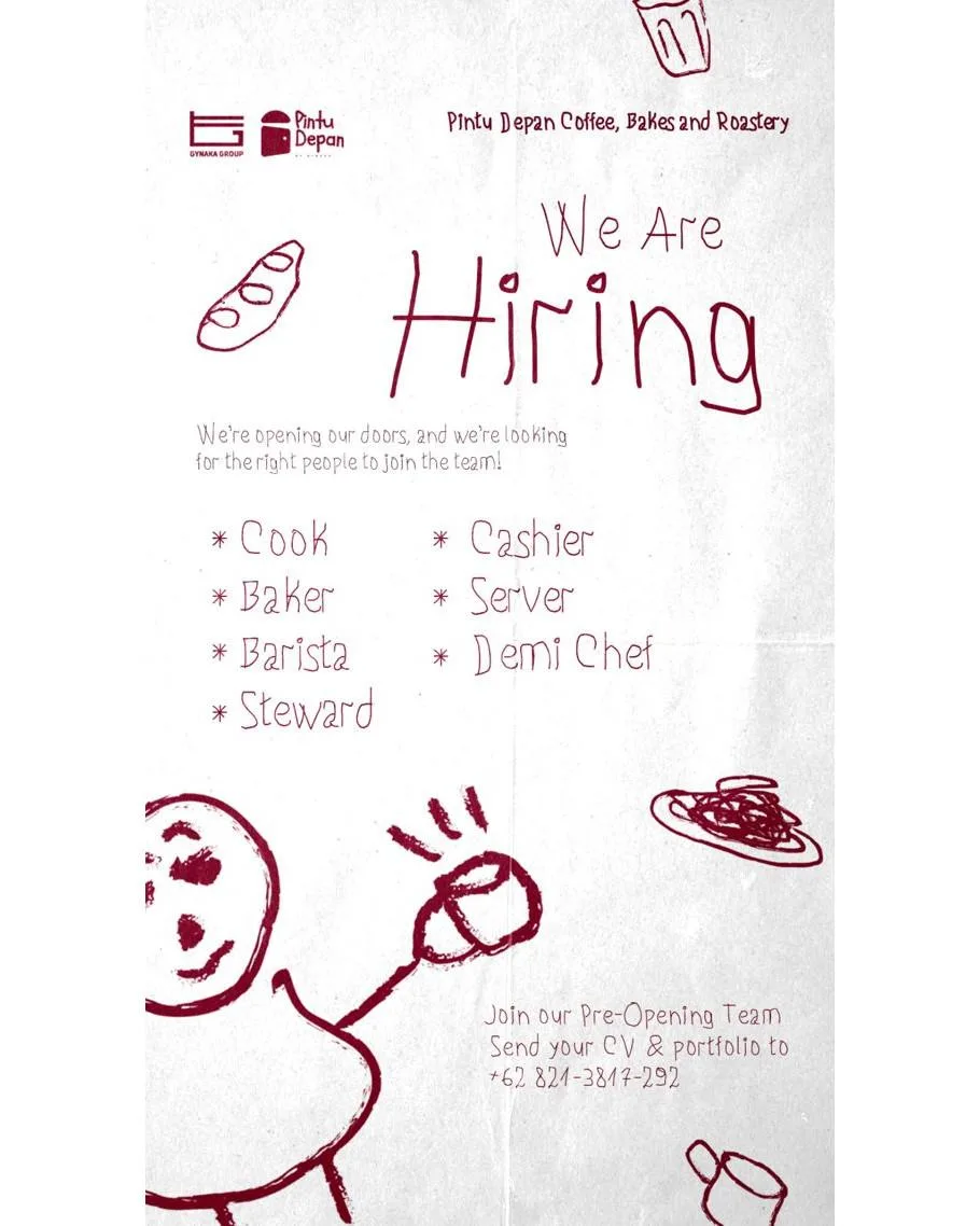 Lowongan Kerja Cook Helper, Baker & Pastry, Barista, Steward, Cashier, Server & Demi Chef di Kota Denpasar, Bali